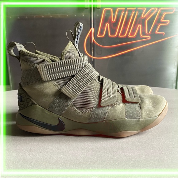 lebron olive green shoes